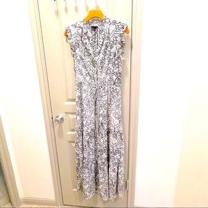 Who What Wear Black & White Maxi Dress